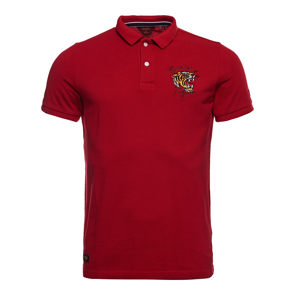 SUPERDRY 女裝 短袖 POLO衫 CNY POLO TEE 紅