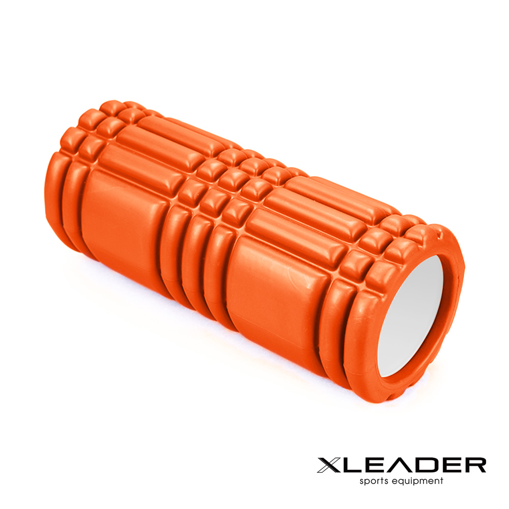 Leader X 環保EVA專業舒展塑身按摩瑜珈滾筒 滾輪 瑜珈柱 橘色
