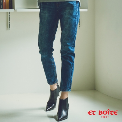 ET BOîTE 箱子 BLUE WAY –自然系高腰丹寧修身男友褲