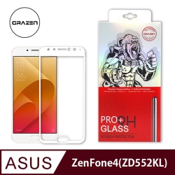 【格森GRAZEN】ASUS ZENFONE4 SELFIE PRO / ZD552KL 滿版(白)鋼化玻璃