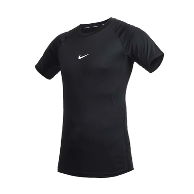 NIKE 男短袖緊身衣-DRI-FIT 休閒 上衣 FB7933-010 黑白