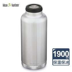 美國Klean Kanteen TK Wide寬口保溫瓶1900ml-原鋼色