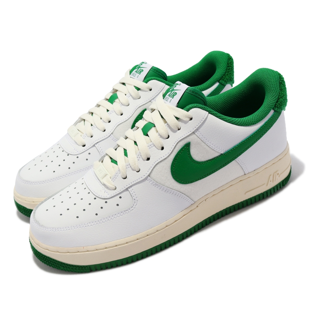 Nike 休閒鞋 Air Force 1 07 LV8 男鞋 經典款 AF1 奶油底 皮革 舒適穿搭 白 綠 DO5220-131