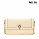 FOSSIL Ainsley 真皮WOC長夾斜背包-米白色 SHB3152111 product thumbnail 1