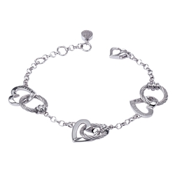 CHARRIOL 夏利豪 Silver Bracelet with Rh platiing 100 ways to love 鋼索手鍊 過年送禮