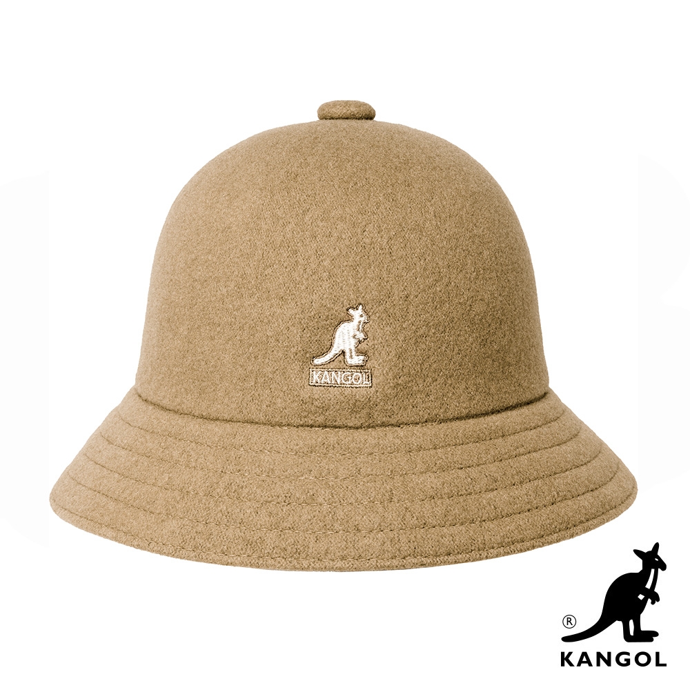 KANGOL-WOOL鐘型帽-駝色