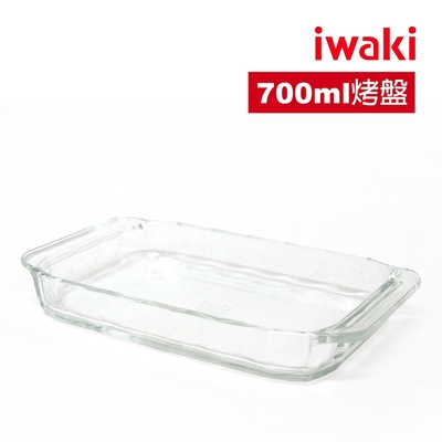 【iwaki】日本耐熱玻璃微波烤箱盤 700ml