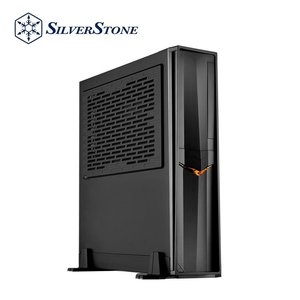 SilverStone銀欣 RVZ02B 超薄型化最高效能 Mini-ITX機箱機殼(黑橘配色)