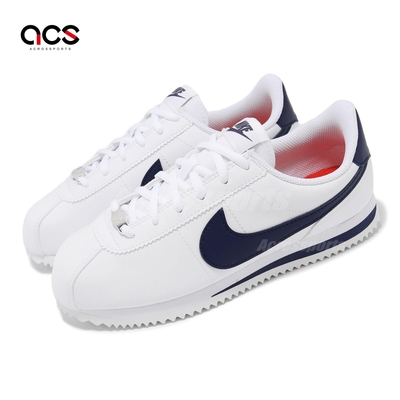 Nike 休閒鞋 Cortez Basic SL GS 大童 女鞋 藍 白 皮革 緩震 阿甘鞋 經典 運動鞋 904764-106