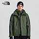 【The North Face 官方旗艦】北面男款綠色防水+羽絨二件式三合一保暖外套｜81QSNYC product thumbnail 1