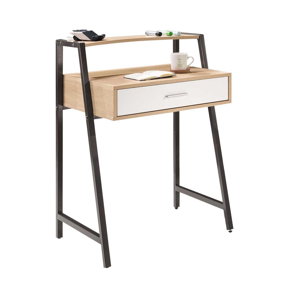 Boden-提爾2.2尺簡約一抽書桌/工作桌書桌(黑色腳座)-65x50x93cm
