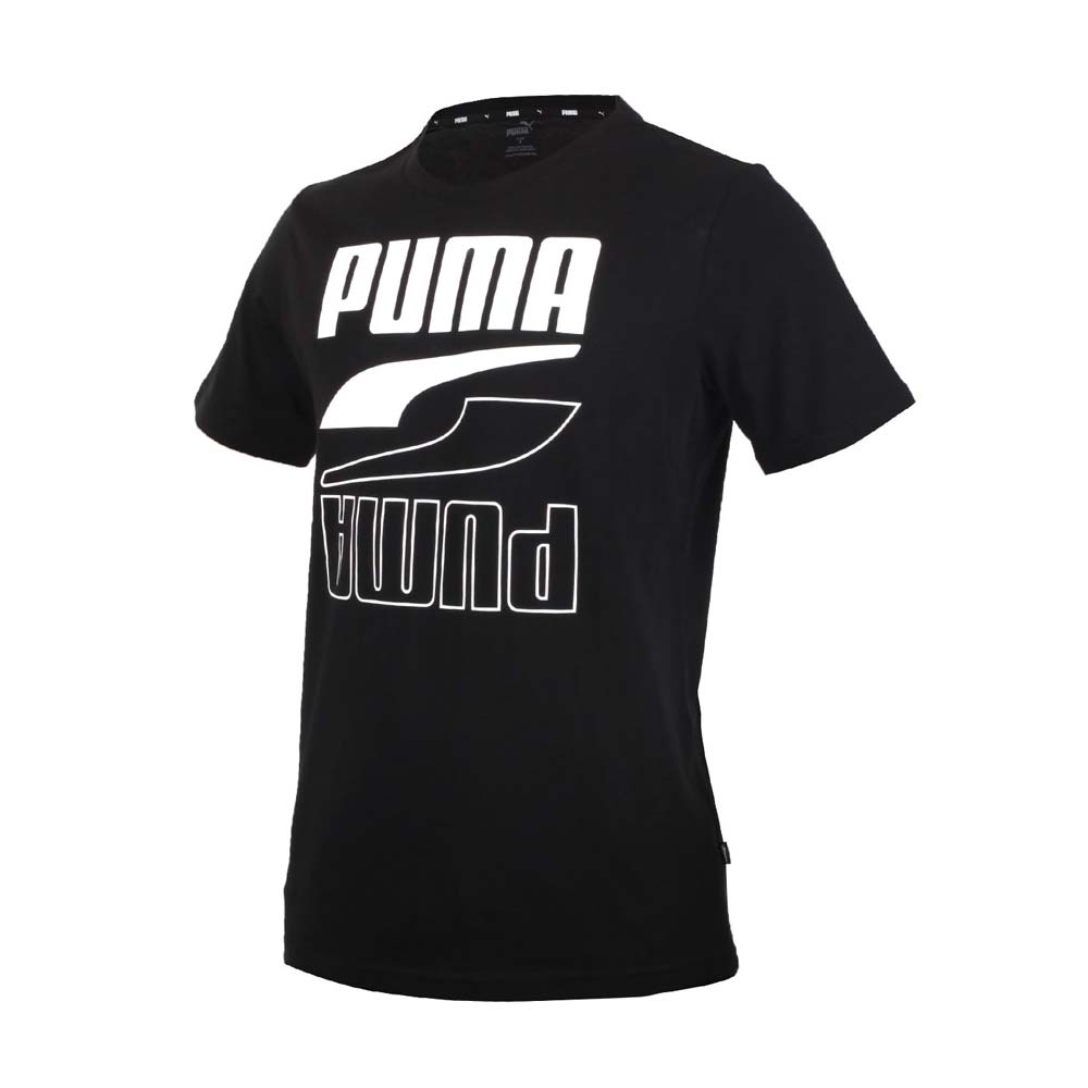 PUMA 男基本系列短袖T恤-亞規 純棉 REBEL 休閒上衣 慢跑 58348801 黑白