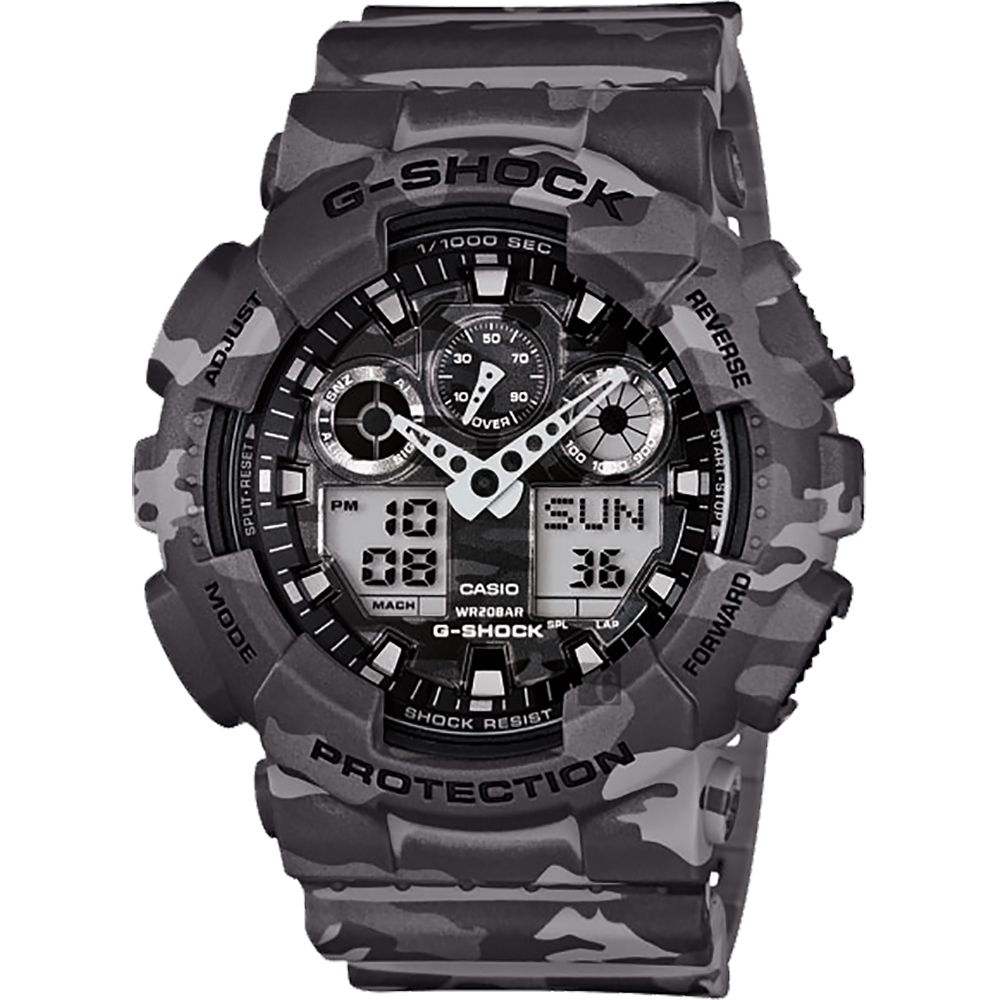 CASIO 卡西歐 G-SHOCK 戰地迷彩手錶(GA-100CM-8A)