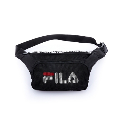 FILA 經典LOGO腰包-黑 BWT-5203-BK