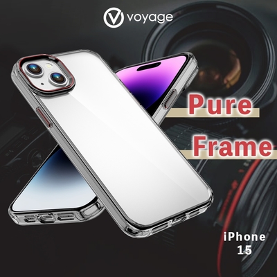 VOYAGE 抗摔防刮保護殼-Pure Frame-透黑-iPhone 15 (6.1 )