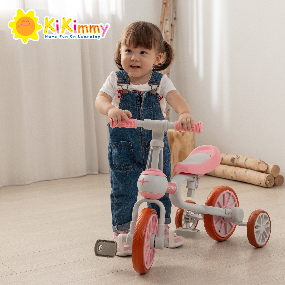 kikimmy -兒童二合一平衡車/腳踏車/滑步車 (粉色)