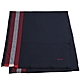 BALLY 義大利製品牌刺繡字母LOGO品牌紅白紅織紋羊毛造型圍巾(深藍) product thumbnail 1