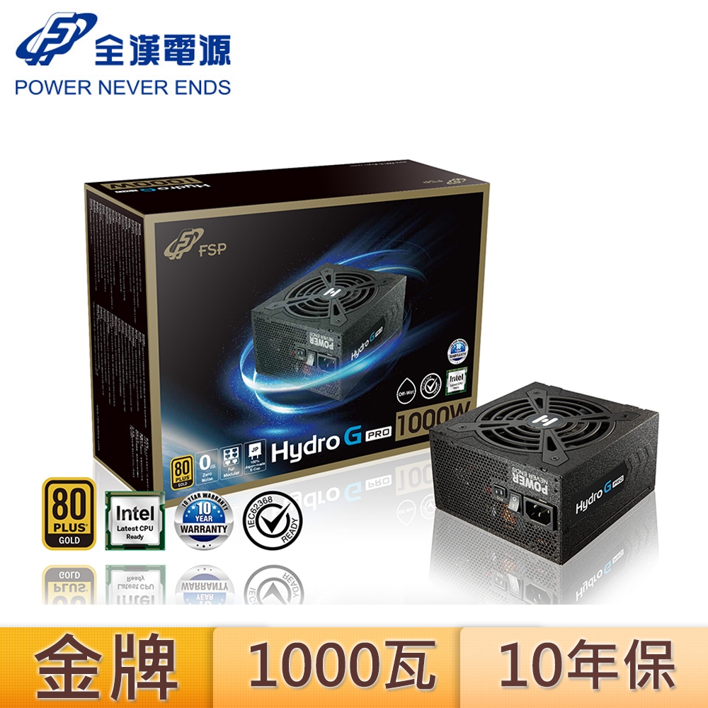 FSP 全漢 HYDRO G PRO 1000 1000W 十年保固 電源供應器