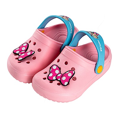 迪士尼童鞋 米妮 蝴蝶結輕量防水涼鞋-粉