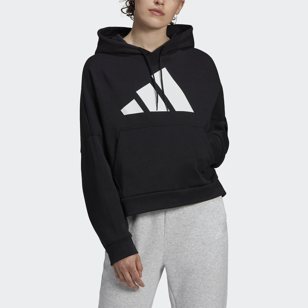 Adidas W UR Hoodie FS2451 女 連帽 上衣 帽T 亞洲版 運動 休閒 背面拉鍊 寬鬆 黑白