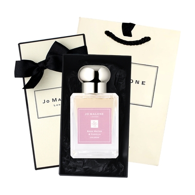 JO MALONE 玫瑰水與香草香水(50ml) #限定版 附提袋_國際航空版