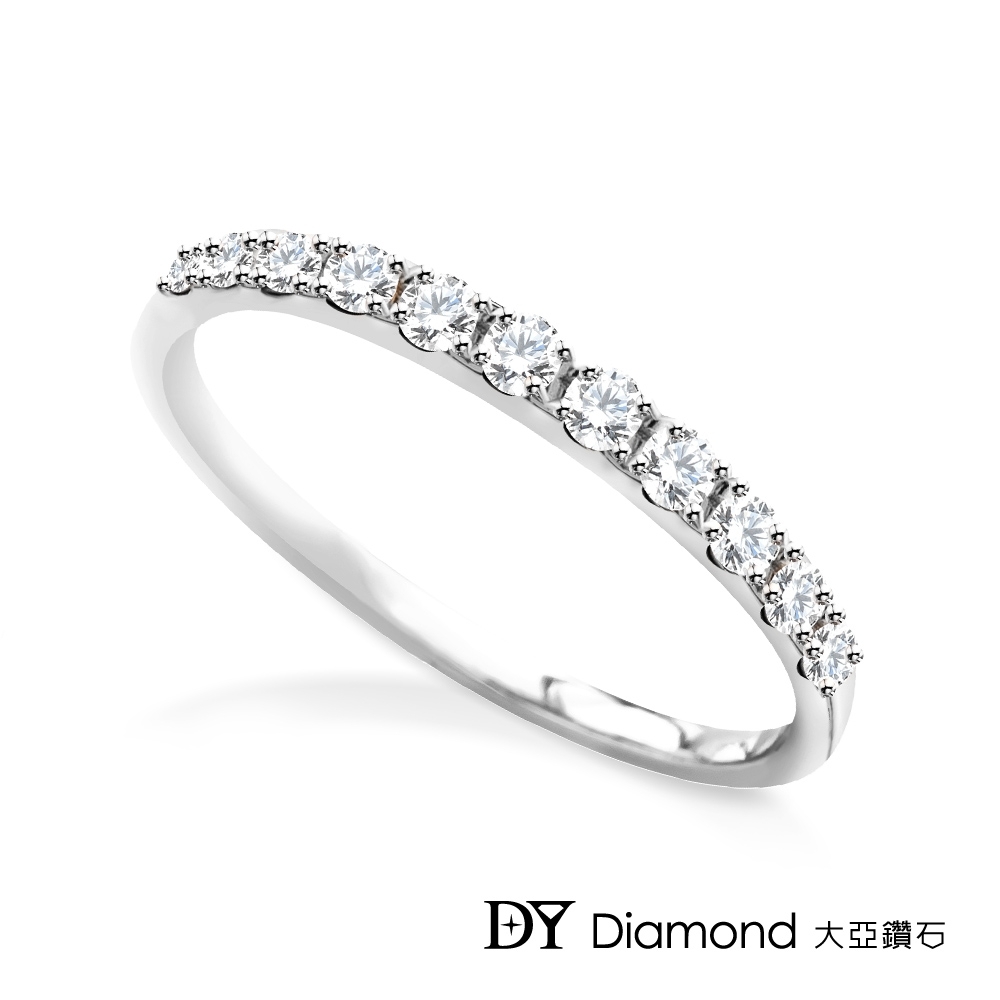DY Diamond 大亞鑽石 18K白金 經典 鑽石線戒