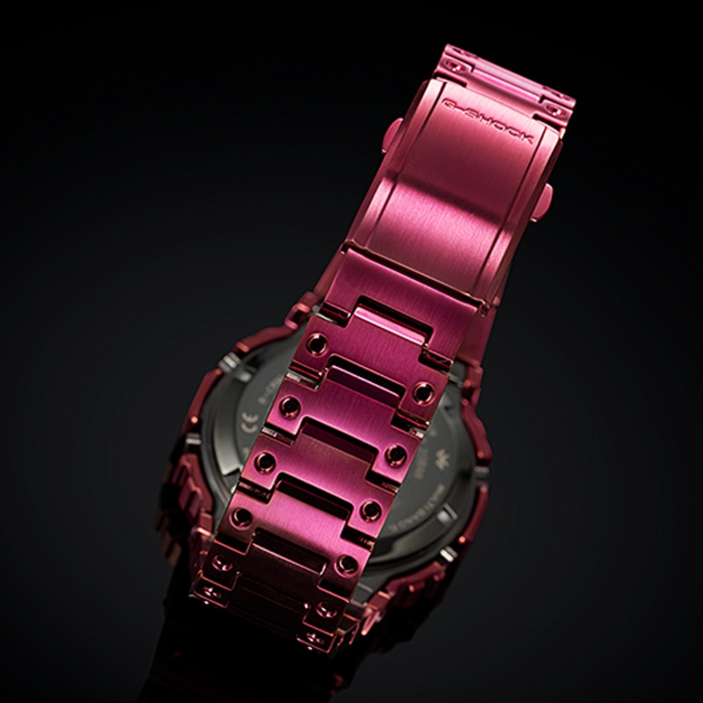 CASIO 卡西歐G-SHOCK 全金屬太陽能電波手錶-酒紅GMW-B5000RD-4 | G