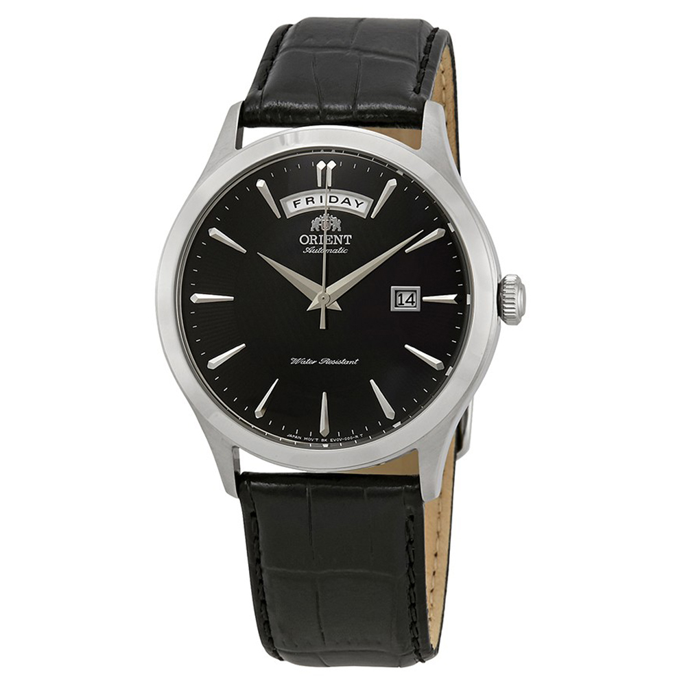 ORIENT東方錶 簡略沉黑自動機械腕錶(FEV0V003BH)-黑x40mm