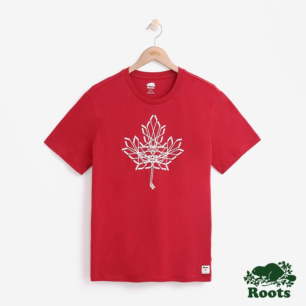 男裝Roots-曲棍球短袖T恤-紅