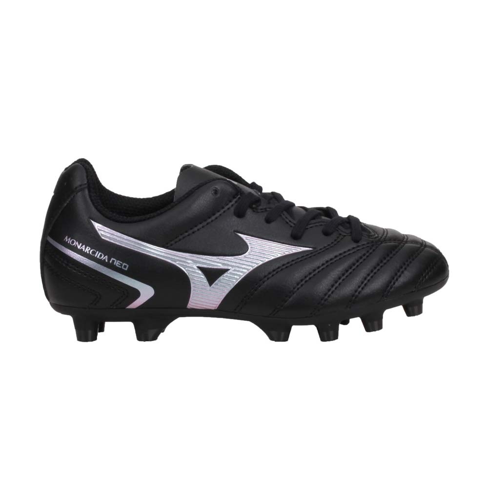 MIZUNO MONARCIDA NEO II JR男大童足球鞋-WIDE P1GB222599 黑紫綠