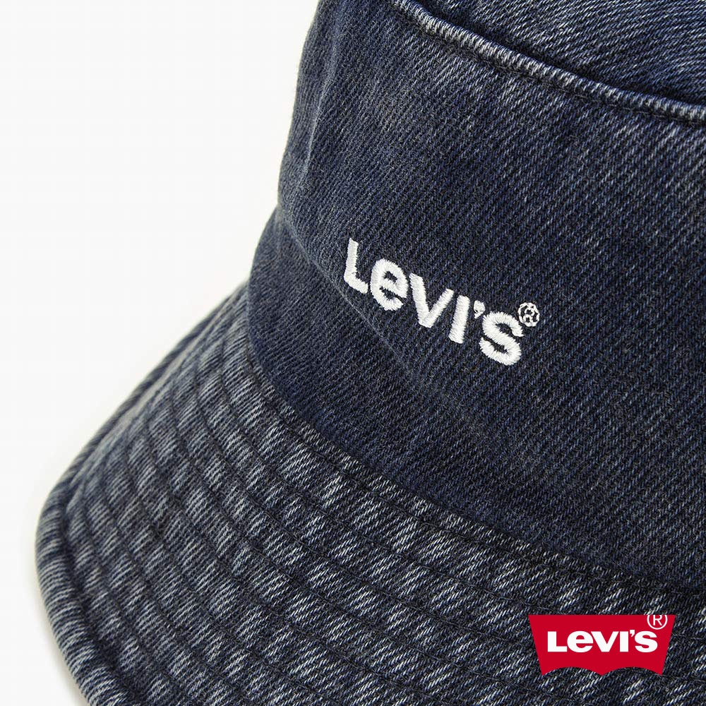 Levis 男女同款 丹寧漁夫帽 / 精工刺繡Logo