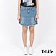 T.Life 簡約菱格紋珍珠釦牛仔短裙(1色) product thumbnail 1