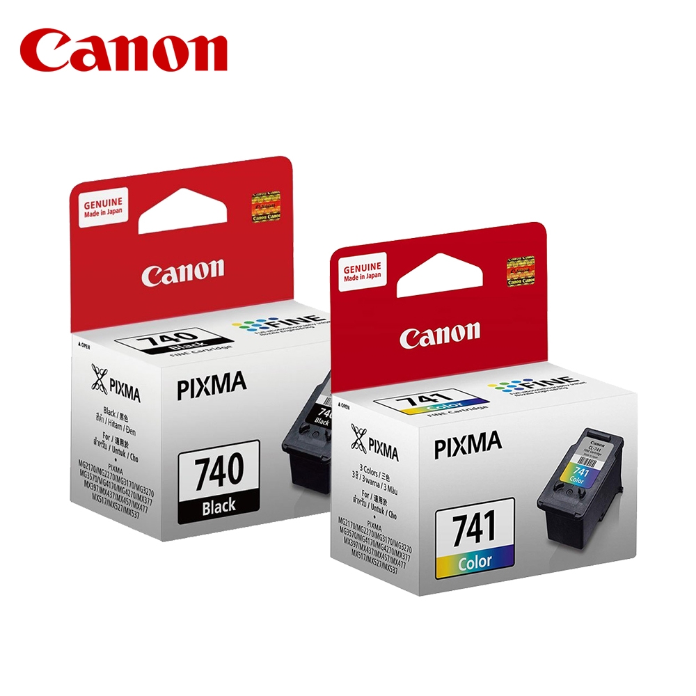 【CANON 佳能】 PG-740 CL-741 原廠墨水匣 含台灣保固標籤貼紙 PG740 CL741 適 MG3670 PG740