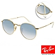 RayBan雷朋 復古圓框款 ROUND METAL 太陽眼鏡/金-藍漸變#RB3447N 0013F-53mm product thumbnail 1