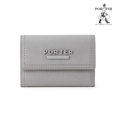 PORTER INTERNATIONAL- 堅毅自信AVENUE真皮零錢包 - 灰