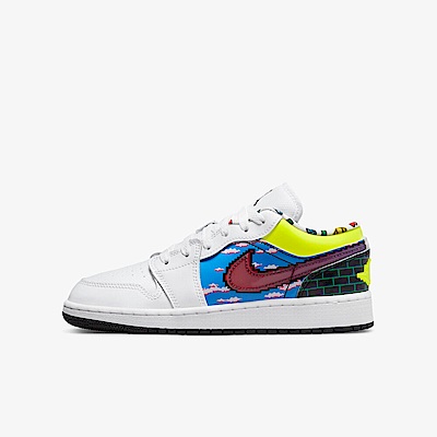 Nike Air Jordan 1 Low GS [DM8969-114] 大童 休閒鞋 運動 喬丹 電玩圖樣 白 桃紅