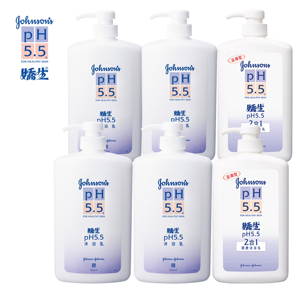 嬌生pH5.5 潤膚沐浴乳(2合1)1000ml(3入組)