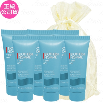 BIOTHERM 碧兒泉 男仕長效控油粉刺調理乳液(20ml)*6旅行袋組(公司貨)