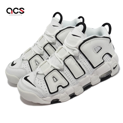 Nike 休閒鞋 Air More Uptempo 運動 女鞋 經典 大Air 氣墊避震 復古籃球風 穿搭 白 黑 DO6718100