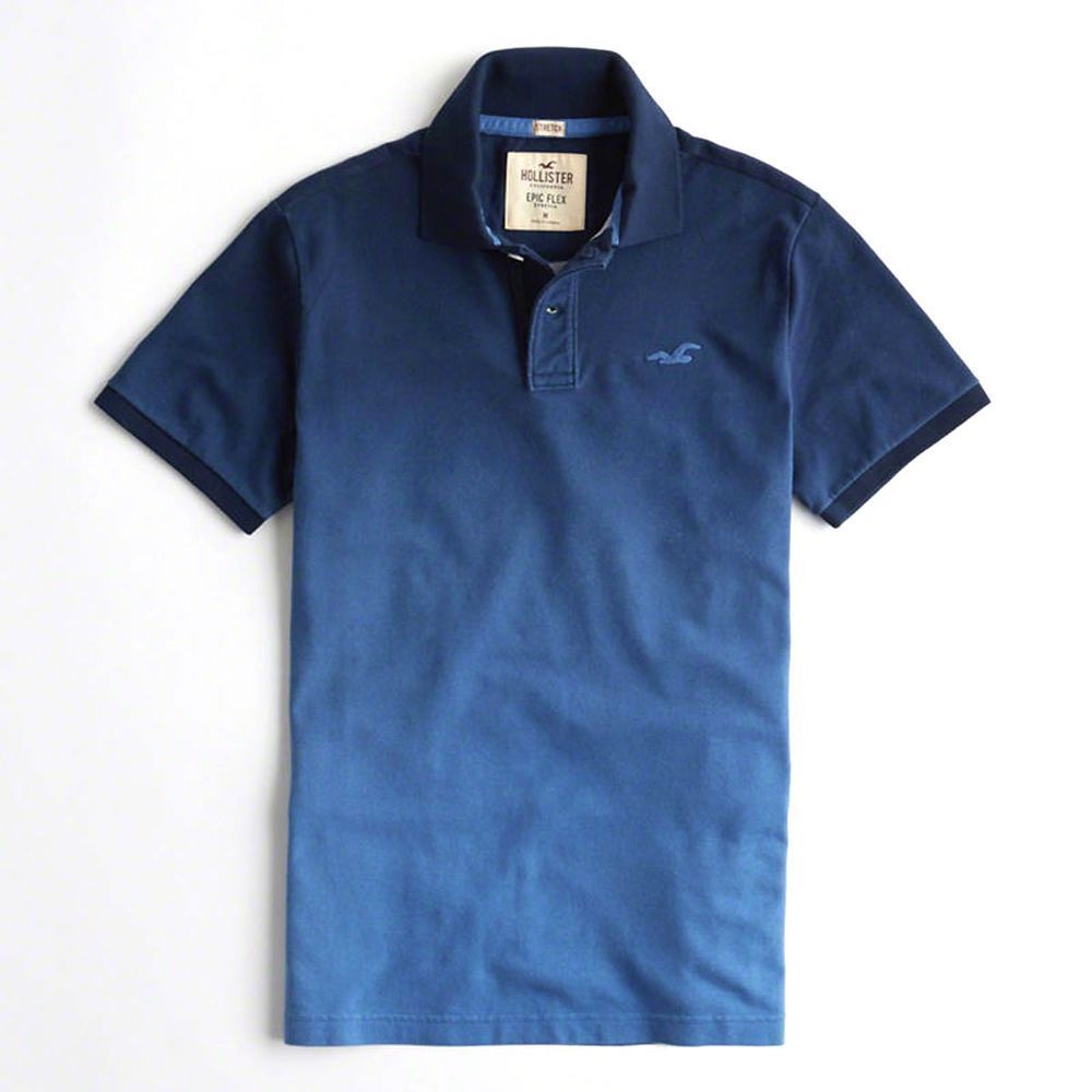 Hollister HCO  短袖 polo 藍色 0914