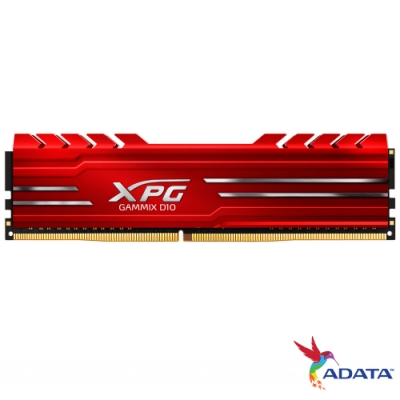 威剛  XPG D10 DDR4  3200 8GB 超頻 記憶體(紅色散熱片)