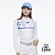 【Lynx Golf】女款吸汗速乾半身萬花筒印花山貓繡花長袖立領POLO衫-白色 product thumbnail 2