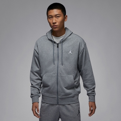 NIKE 外套 男款 運動連帽外套 AS M J ESS FLC FZ HOODIE LB 灰 FQ1867-091