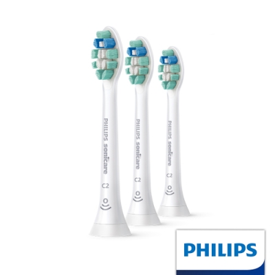 【Philips 飛利浦】Sonicare 智能牙菌斑清除刷頭3入裝 HX9023/67