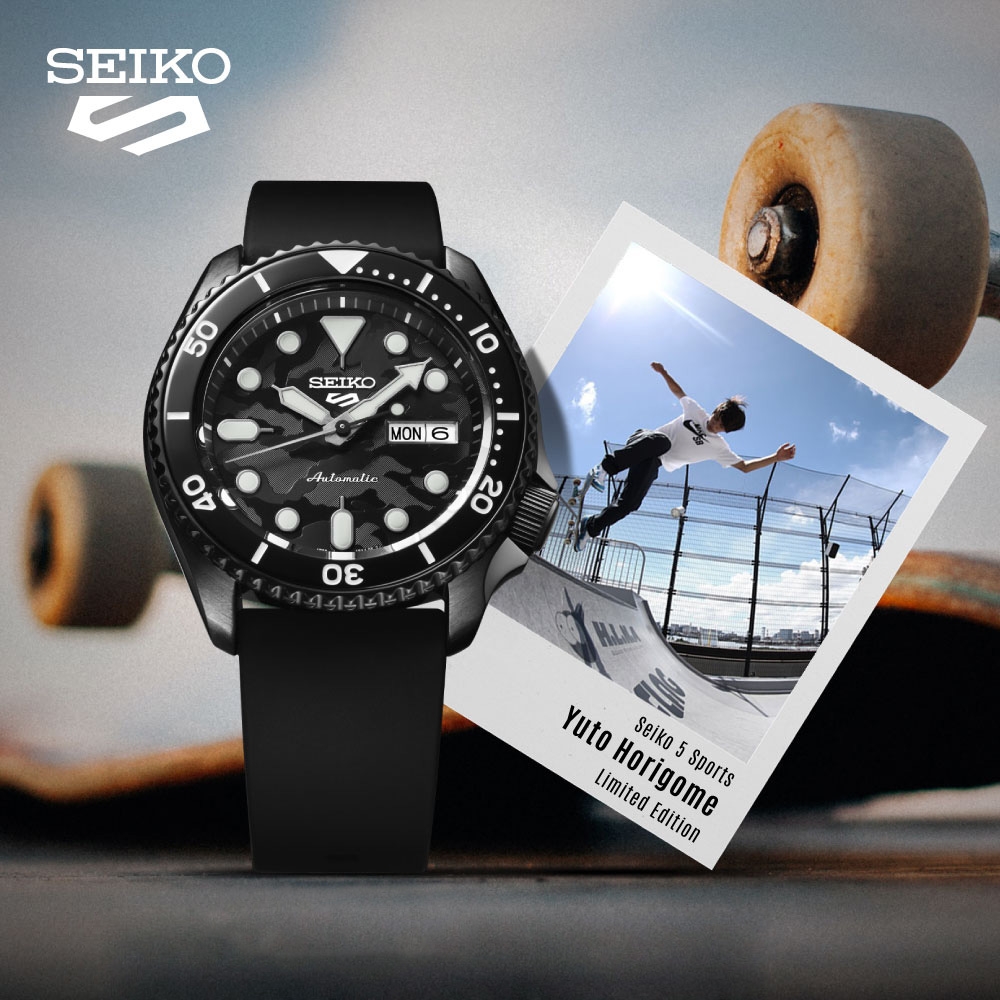 SEIKO 精工 5 Sports 堀米雄斗限定款機械錶-4R36-13W0C /SRPJ39K_SK043