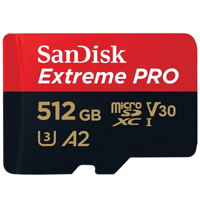 SanDisk 512GB Extreme Pro microSDXC U3 V30 A2 記憶卡