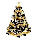 摩達客 3尺(90cm)豪華型裝飾黑色聖誕樹(金銀色系配件)(不含燈) product thumbnail 1
