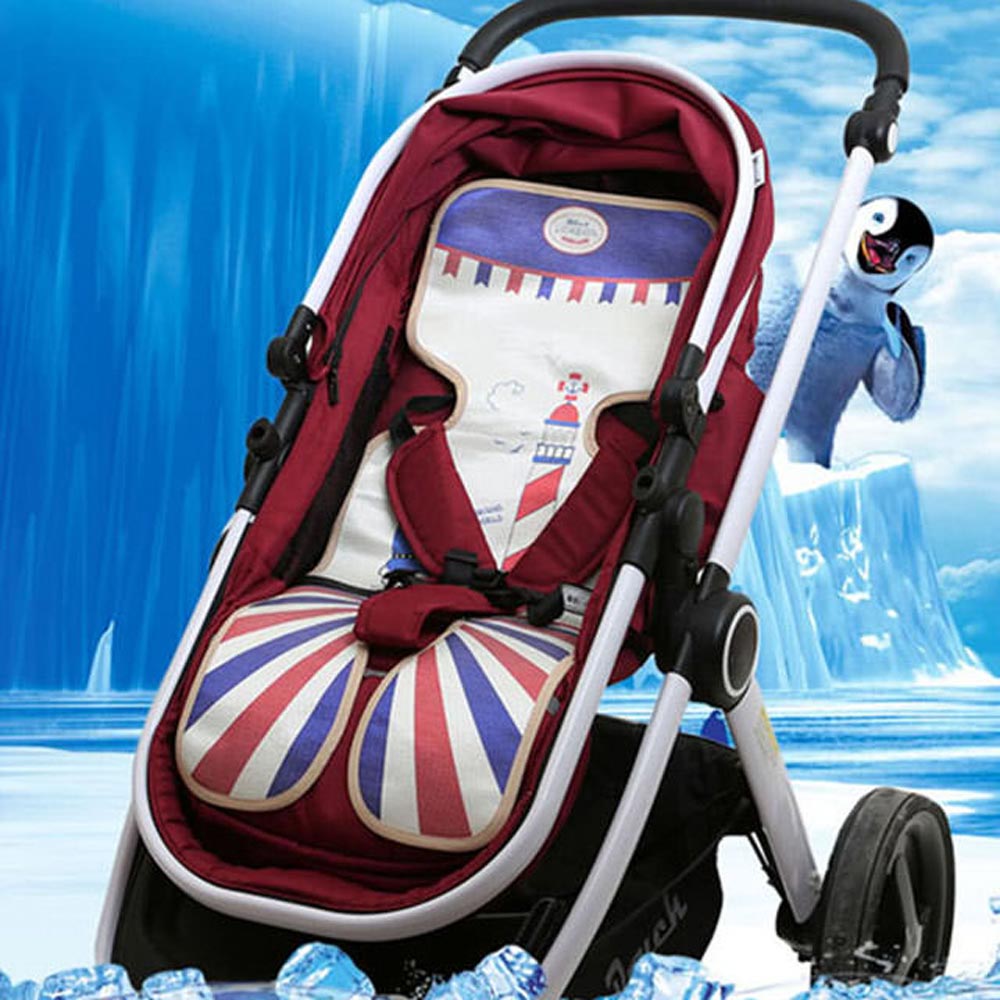 【親親寶貝】頂級精品天然冰絲嬰兒車涼蓆/推車涼蓆/汽座涼席/冰涼墊