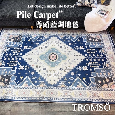 TROMSO珊瑚絨短毛地毯-特大W2尊爵藍調230x160cm