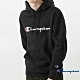 Champion Basic 草寫Logo內刷毛大口袋連帽Tee 黑色 product thumbnail 1